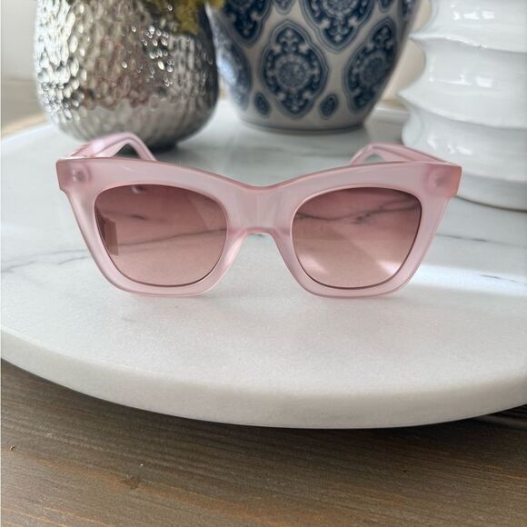 DIFF Kaia Sunglasses Rose Tea Pink Frame Taupe Rose Gradient Lenses - Picture 6 of 8
